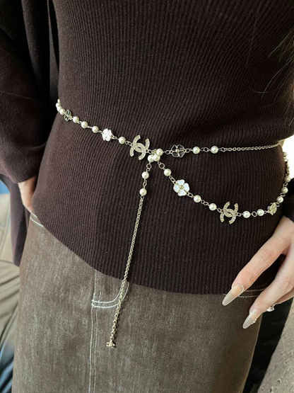 X708  Women's necklace, sweater chain, one three piece jewelry