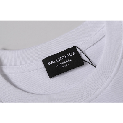 BAC32 New Men's and Women's Summer Short sleeved Cotton T-shirt Embroidered Craft Clothing