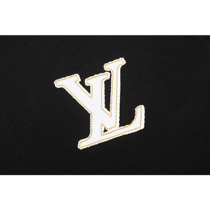 LVC163 High quality men's short sleeved heavy-duty embroidered T-shirt, pure cotton top Clothing