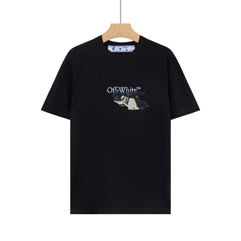 OFFC10  New men's and women's summer pure cotton short sleeved top clothing