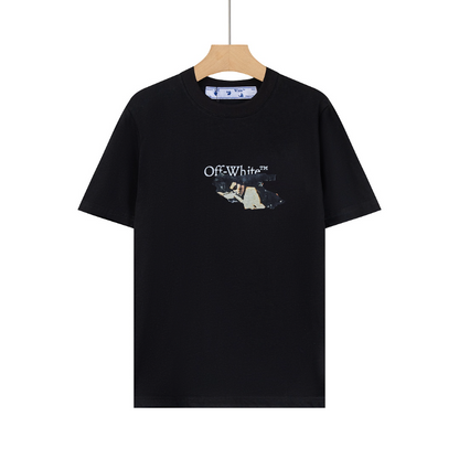 OFFC10  New men's and women's summer pure cotton short sleeved top clothing