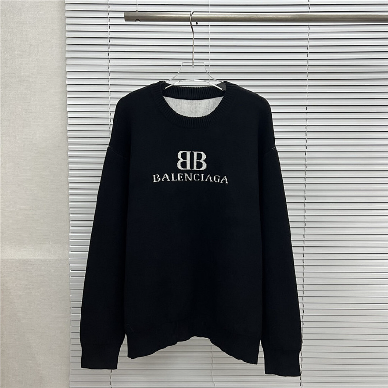 BAC13  New men's and women's letter jacquard round neck sweater clothing