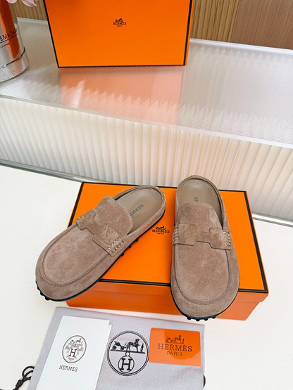 OHS2 Women slipper Leather Sole Shoes 35-41 with box
