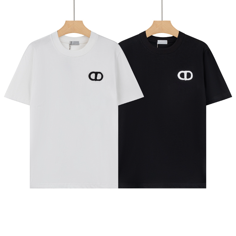 DIC41 New men's and women's summer pure cotton short sleeved top clothing