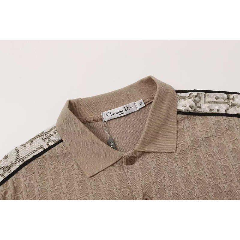 DIC39 New Summer Men's Polo Top with High Quality Beaded Pulling Frame Cotton Fabric Clothing