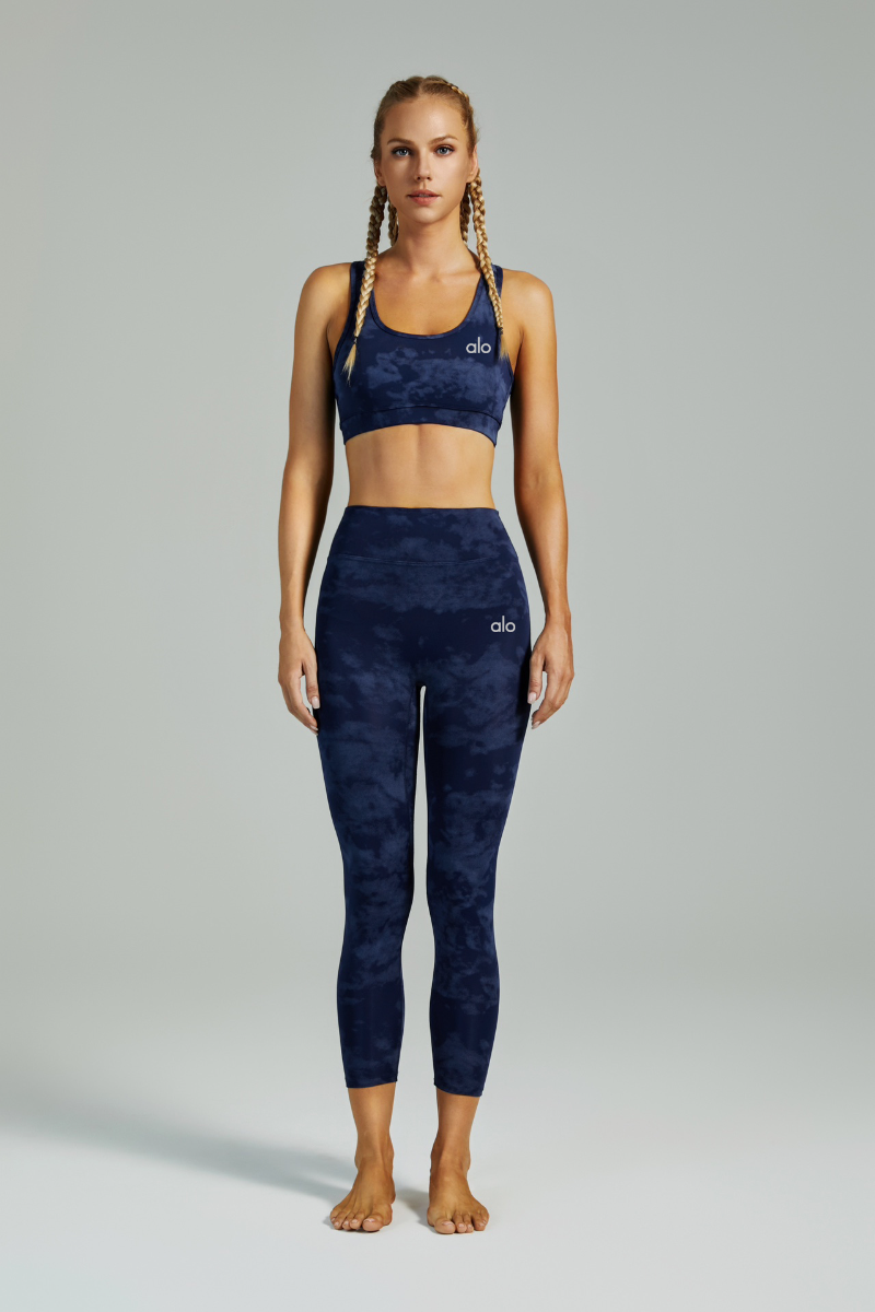 alo5101 Women's yoga clothes, sports bras, vest style underwear, elastic back tight fitting clothes, tie dye clothing