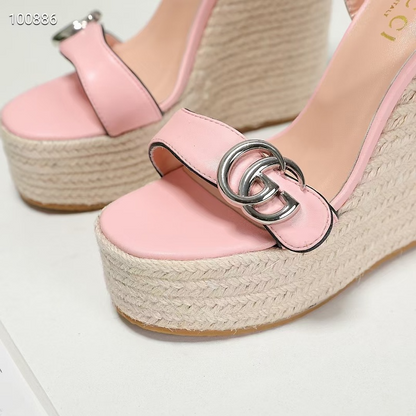 JHGS5 Slipper 13CM Heel Size 35-41 Lether Shoes with box