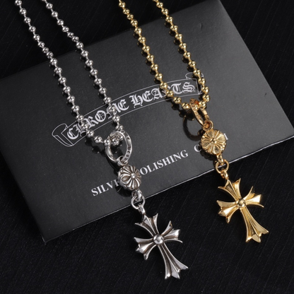 CHSN1  Classic men's and women's diamond studded cross necklace jewelry