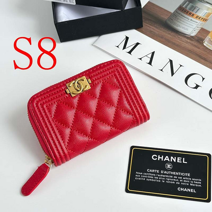 LCP74 Card bag 11-7.5CM Leather Wallet with box