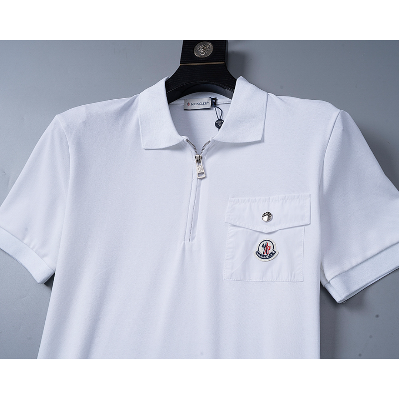 MOC045 New men's summer pure cotton polo top+shorts two-piece outfit clothing