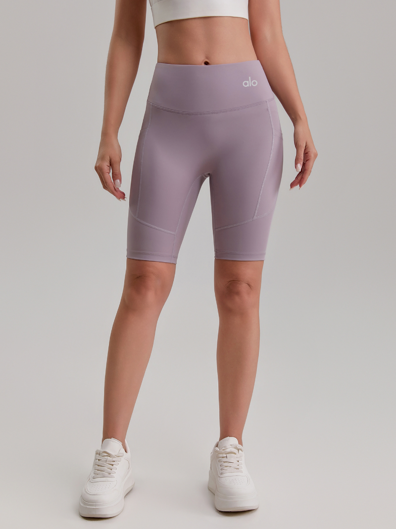 zalo3123  Women's cycling tight fitting cropped pants with peach hips, yoga pants for fitness and sports, side pocket shorts for clothing