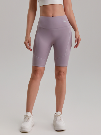 zalo3123  Women's cycling tight fitting cropped pants with peach hips, yoga pants for fitness and sports, side pocket shorts for clothing