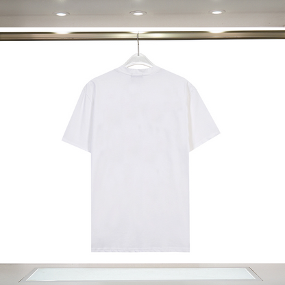 LOC46  New men's and women's summer pure cotton tops with T embroidery clothing