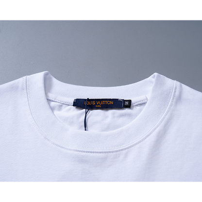 LVC122 New men's and women's summer pure cotton short sleeved top clothing