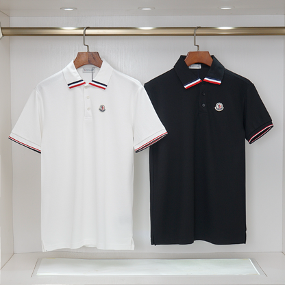MOC039  New high-quality men's short sleeved polo shirt clothing