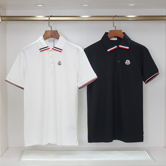 MOC039  New high-quality men's short sleeved polo shirt clothing