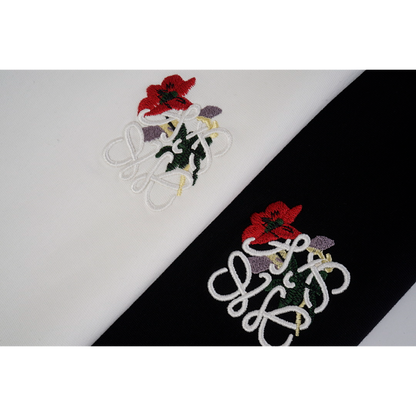 LOC46  New men's and women's summer pure cotton tops with T embroidery clothing