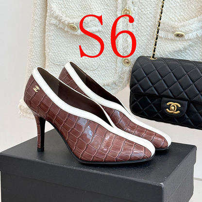 ZLCS5 High heels 6.5CM Size 35-41 Women Letaher shoes with box