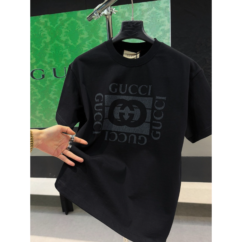 GUC051  New men's and women's summer pure cotton top T-shirt Clothing