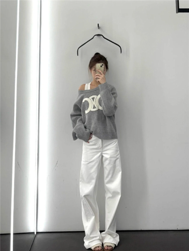 CEC1  Autumn and winter new high-quality men's and women's fashion brand new sweater jacquard letter clothing
