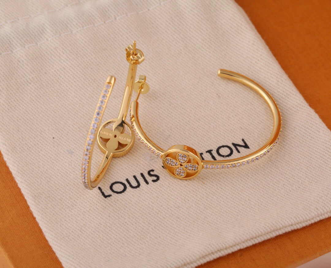 LVE38 Fashion Classic Half Round Earrings Women's Jewelry
