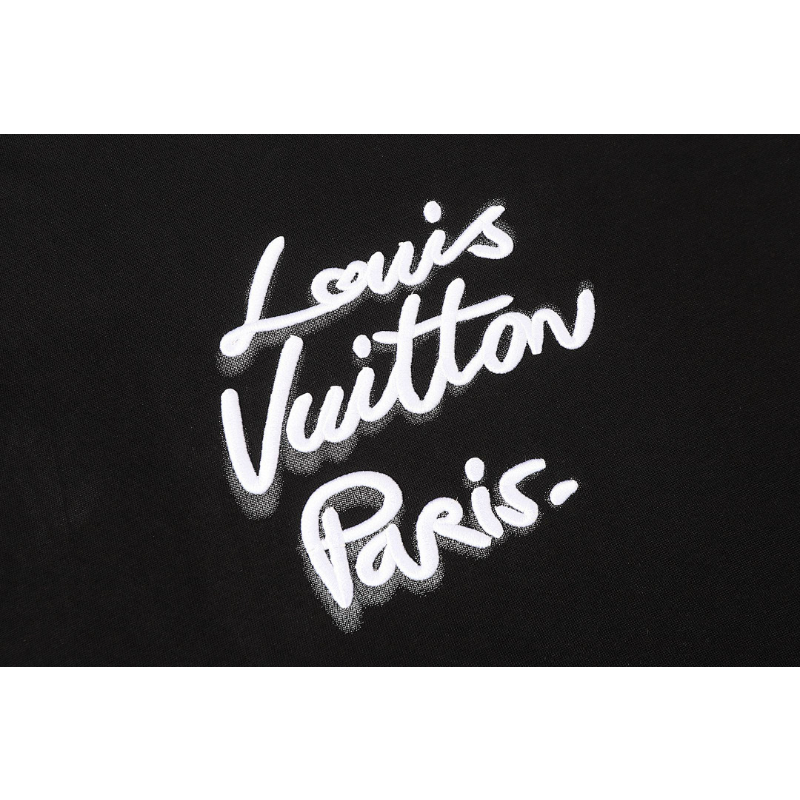 LVC056 High quality men's and women's pure cotton summer short sleeved T-shirt embroidered clothing