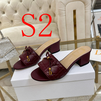 SHDS11 Women 5.5CM Heel slipper Shoes 35-42 with box