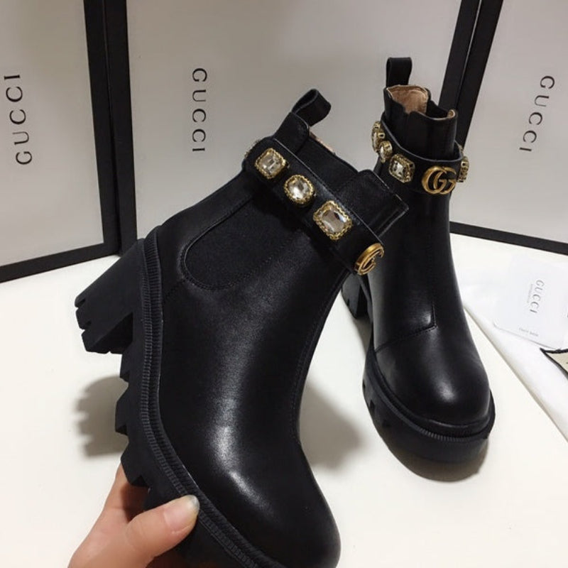 BGS8 Women Boot 35-42 heel 6cm shoes with box