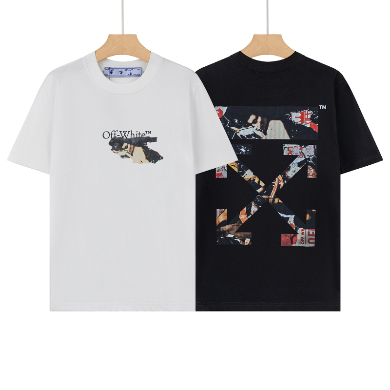 OFFC10  New men's and women's summer pure cotton short sleeved top clothing