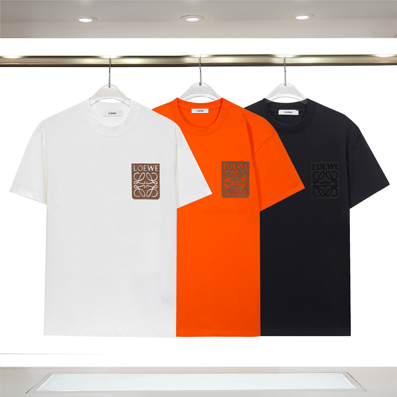 LOC45 New men's and women's summer pure cotton top T-shirt Clothing