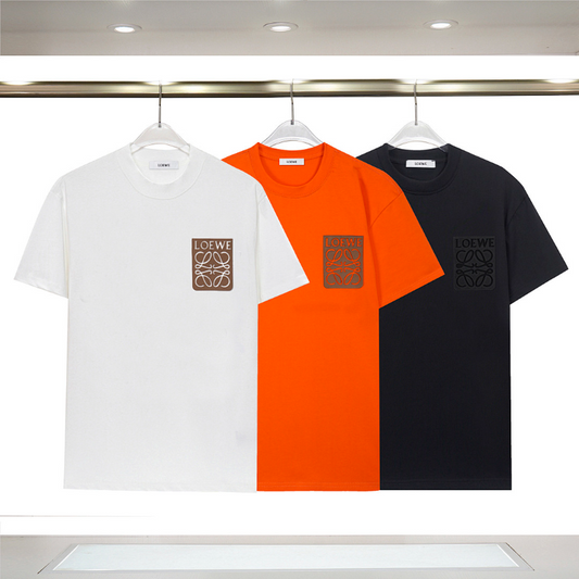 LOC45 New men's and women's summer pure cotton top T-shirt Clothing