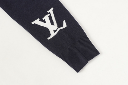 LVC031 New men's and women's autumn and winter cross towel embroidered pattern round neck wool knitted sweater clothing