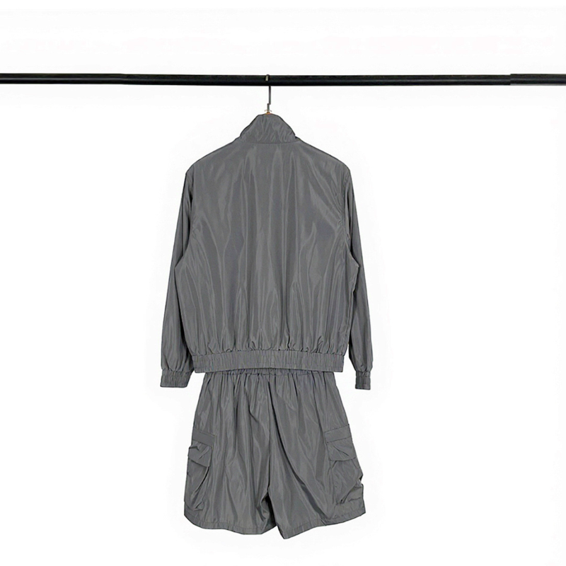 SAC1 New men's and women's spring and summer long sleeved cardigan windbreaker+shorts set clothing