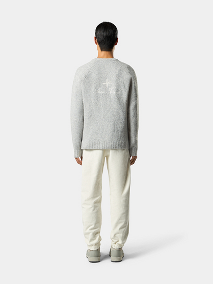 STC27 Men's and Women's V-neck Button Double Pocket Ribbed Edge Back Logo Embroidered Knitted Sweater Clothing