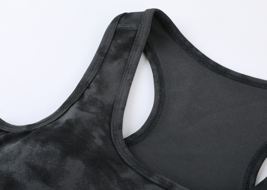 alo5101 Women's yoga clothes, sports bras, vest style underwear, elastic back tight fitting clothes, tie dye clothing