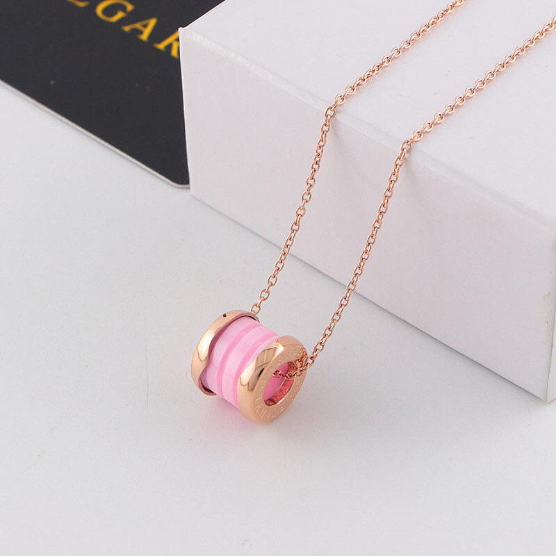 BVN14 Pink ceramic necklace jewelry for women