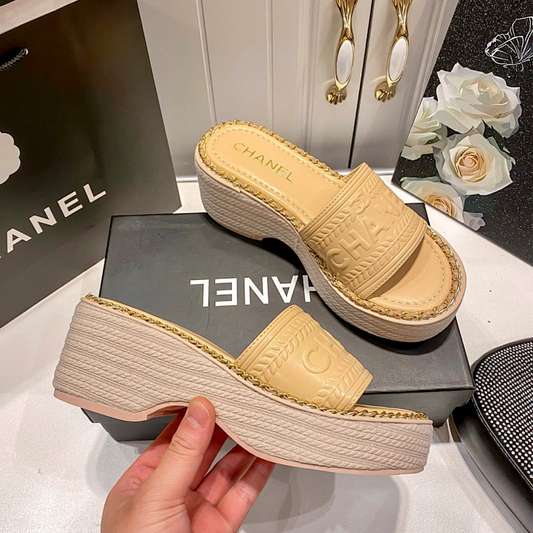 MCS1 Synthetic Leather slippers 35-40 Shoes With box