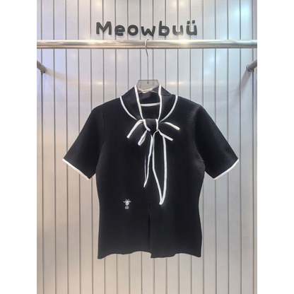 DIC29 New Style Women's Summer T-shirt Knitted Ice Silk Fabric Clothes