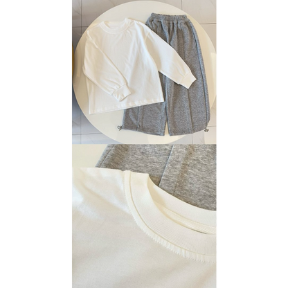 TMOC1 New Spring and Autumn Cotton Set for Boys and Girls, Long Sleeve+Pants+Hooded Tank Top Clothing