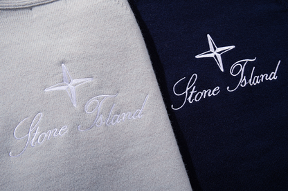 STC27 Men's and Women's V-neck Button Double Pocket Ribbed Edge Back Logo Embroidered Knitted Sweater Clothing
