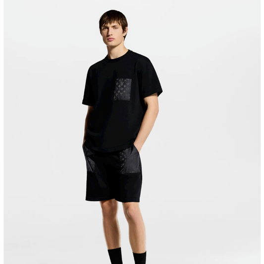 LVC121 New men's summer pure cotton short sleeved top+shorts two-piece outfit Clothing