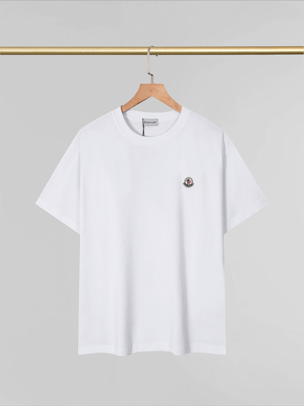 MOC040 New men's and women's summer T-shirt double yarn pure cotton fabric short sleeved top clothing