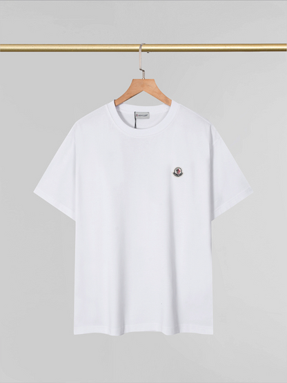 MOC040 New men's and women's summer T-shirt double yarn pure cotton fabric short sleeved top clothing