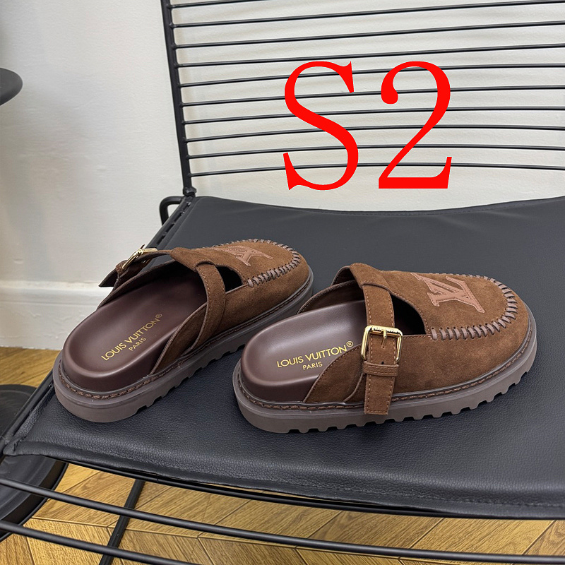 GLS14 Women slipper Leather Sole Shoes 35-41 with box