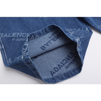 BAC16 New men's summer pure cotton denim style shorts casual shorts clothing