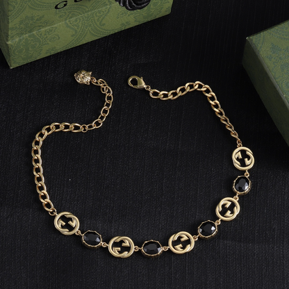 GUN8   Women's new fashion necklace bracelet earring set jewelry