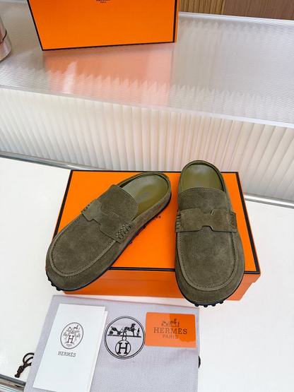 OHS2 Women slipper Leather Sole Shoes 35-41 with box