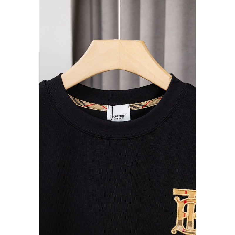 BUC035 New men's and women's summer T-shirts with double yarn, pure cotton fabric, embroidered short sleeved clothing