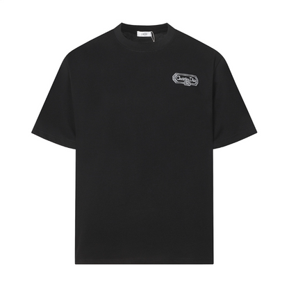 DIC22 New Men's and Women's Summer Short sleeved Cotton T-shirt Embroidered Craft Clothing