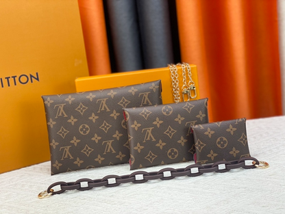 LLP011 Bag 23x16.5x0.3CM 15.5x11.5x0.3CM 10x7x0.3CM Shoulder bags With Box